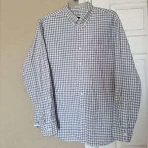J. Crew Classic 2 Ply Cotton Checkered Button Shirt Long Slevee XL Cotton